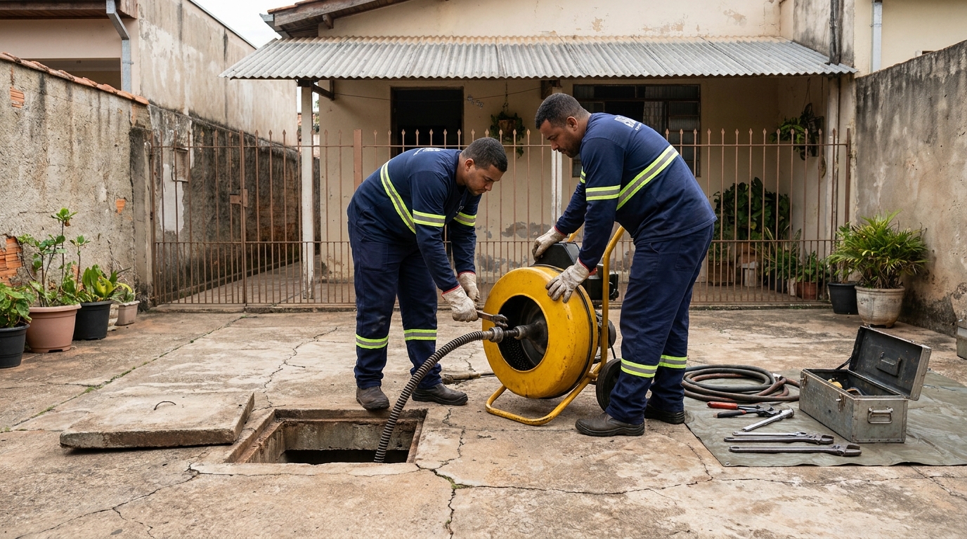Desentupimento de esgoto em Governador Valadares‑MG