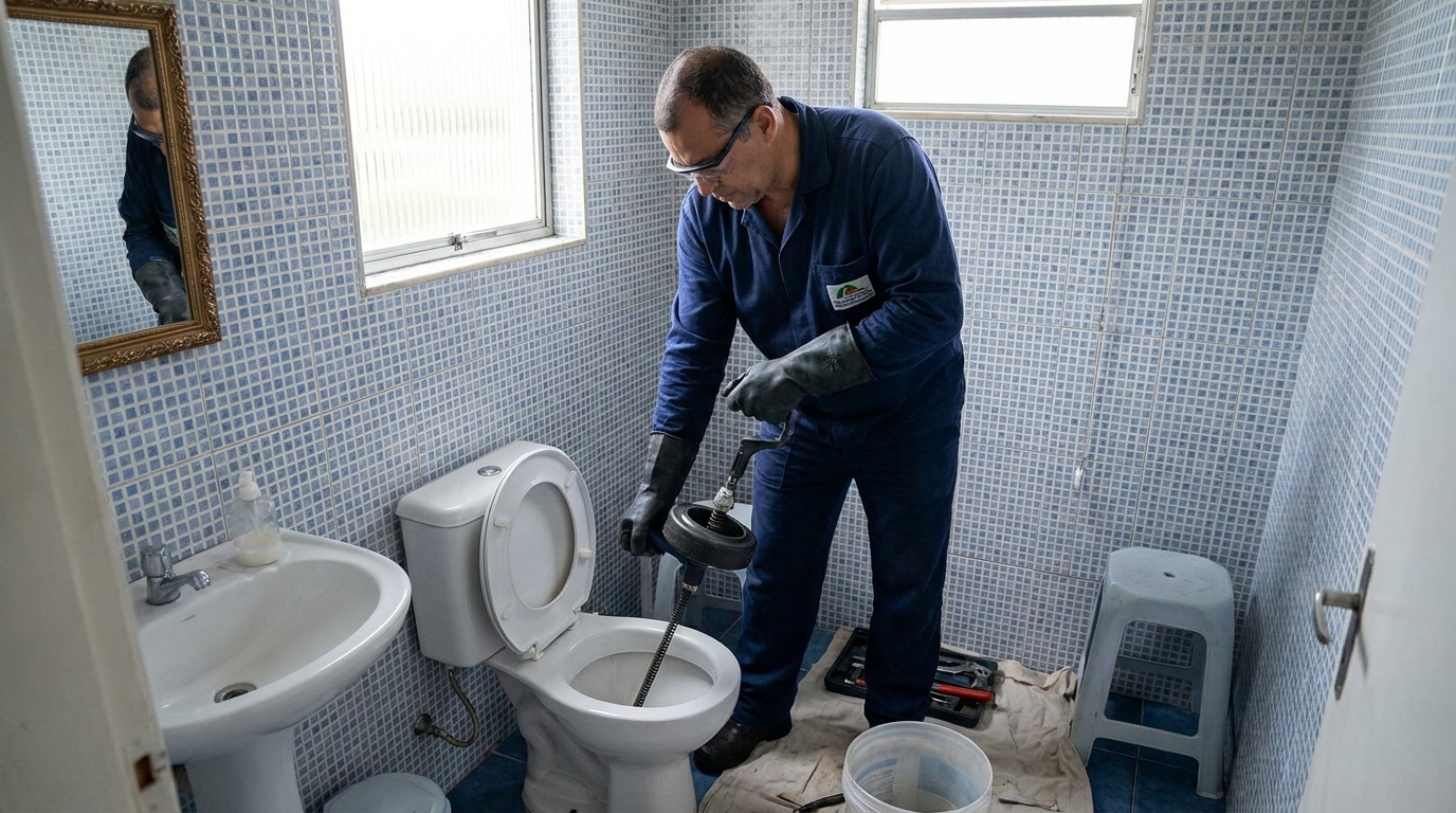 Desentupimento de vaso profissional em Governador Valadares‑MG